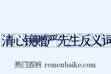 清心镜赠严先生反义词是什么意思的图片